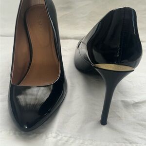 Calvin Klein Women's Black Patent Leather Heels